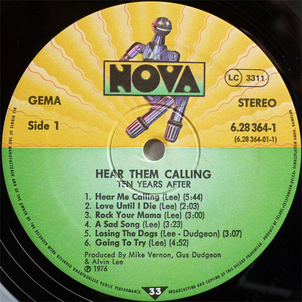 Ten Years After – Hear Them Calling , 2LP , Gatefold