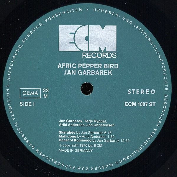 Jan Garbarek Quartet – Afric Pepperbird