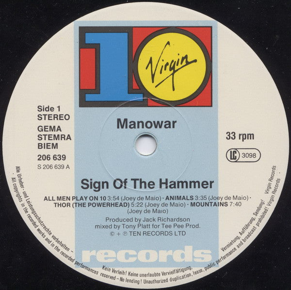 Manowar – Sign Of The Hammer