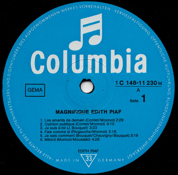 Edith Piaf – Magnifique Edith Piaf, 2xLP, Gatefold