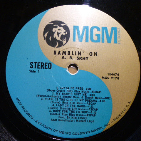 A. B. Skhy – Ramblin' On , 1 press US