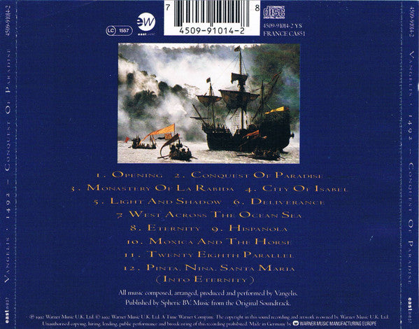Vangelis – 1492 – Conquest Of Paradise (Music From The Original Soundtrack)