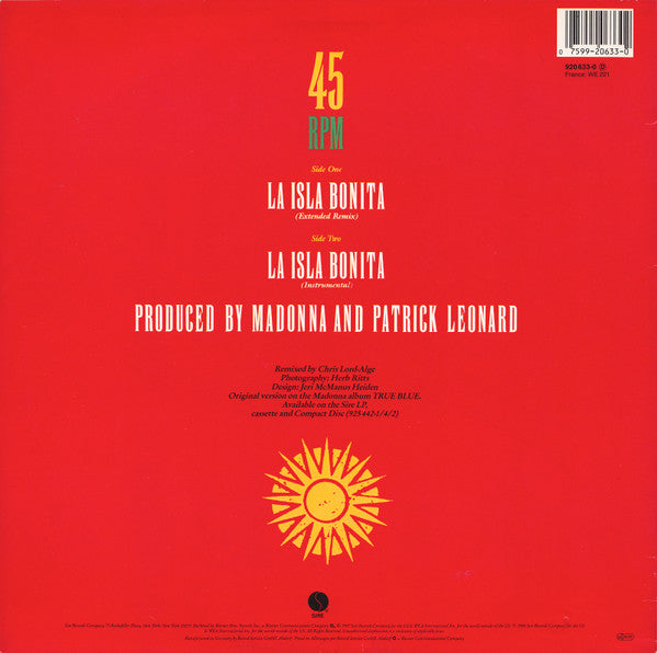 Madonna – La Isla Bonita , Maxi