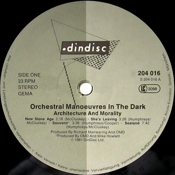 Orchestral Manoeuvres In The Dark – Architecture & Morality, Die-cut Cover