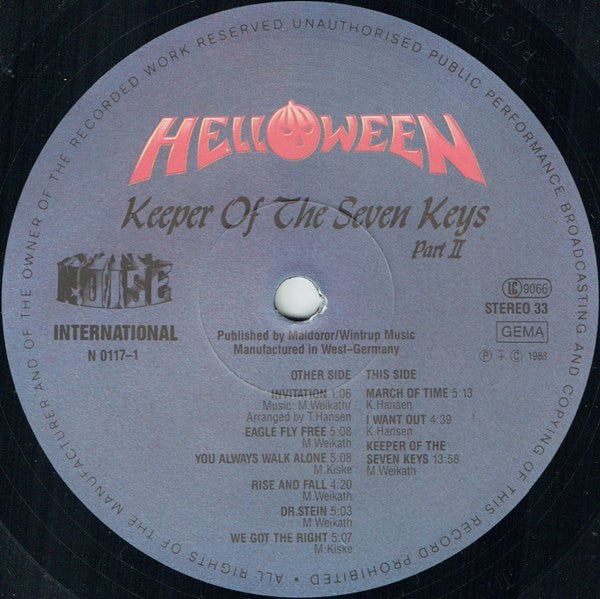 Helloween – Keeper Of The Seven Keys - Part II , Gatefold , 1st Press Germany