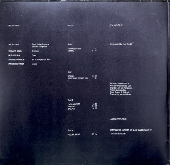 Terje Rypdal – Odyssey , 2LP , gatefold , ECM