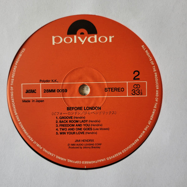 Jimi Hendrix – Before London , Japan , cu OBI