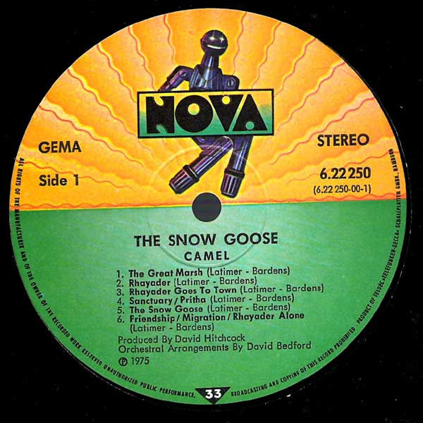 Camel – Music Inspired By The Snow Goose, Yellow-green labels