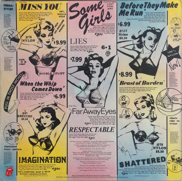 The Rolling Stones – Some Girls , Die Cut With Celebrity Faces