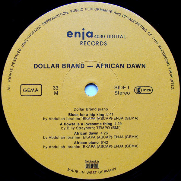 Dollar Brand, Abdullah Ibrahim – African Dawn