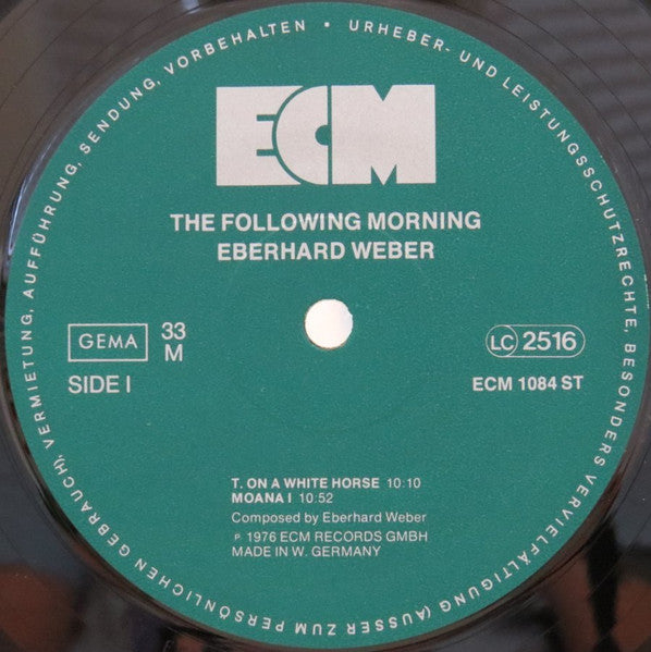 Eberhard Weber – The Following Morning, ECM