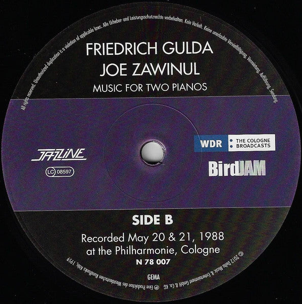 Friedrich Gulda, Joe Zawinul – Music For Two Pianos , Gatefold , 180 gram