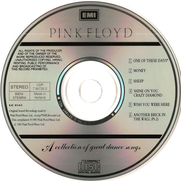 Pink Floyd – A Collection Of Great Dance Songs , CD