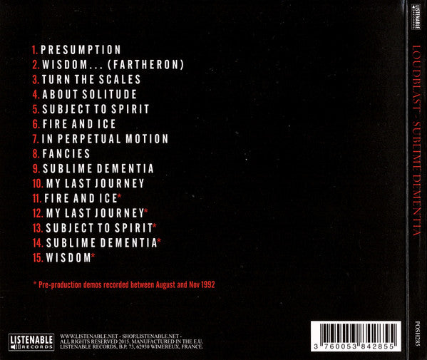 Loudblast – Sublime Dementia, CD+ Digipak, Limited Edition