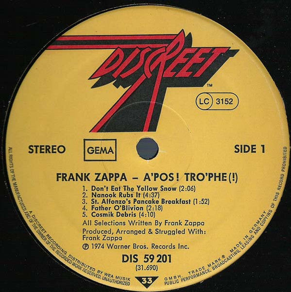 Frank Zappa – Apostrophe (')
