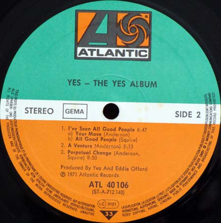 Yes – The Yes Album gatefold