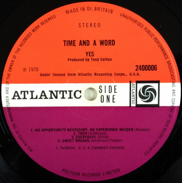 Yes – Time And A Word