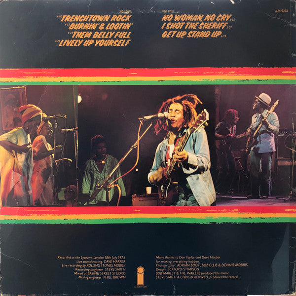 Bob Marley And The Wailers* – Live! At The Lyceum
