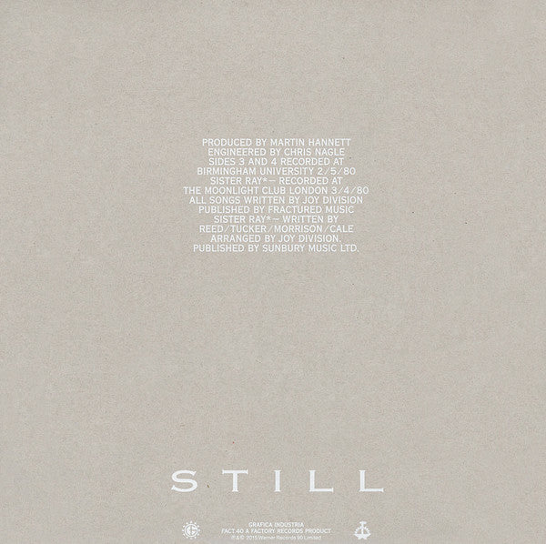Joy Division – Still , 2LP , Gatefold