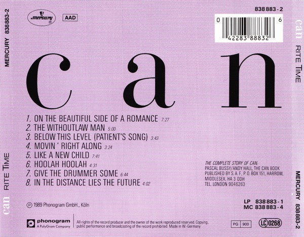 Can – Rite Time , CD