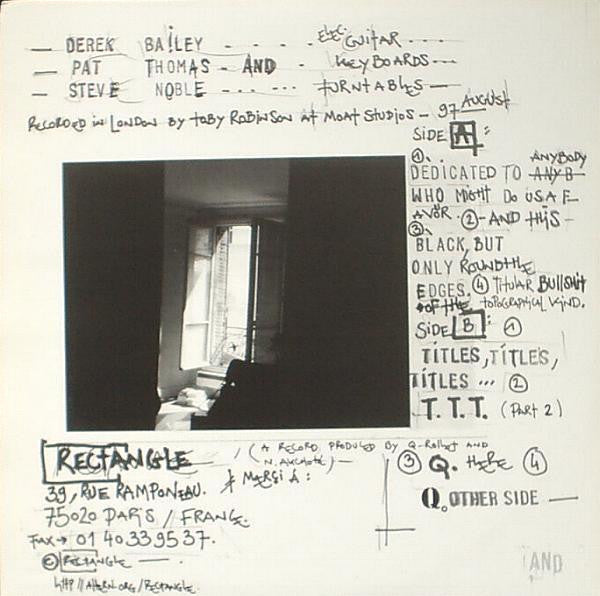 Derek Bailey / Pat Thomas / Steve Noble – And