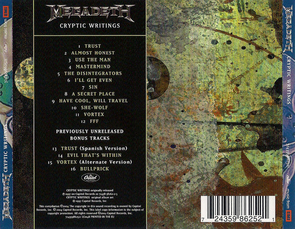 Megadeth – Cryptic Writings