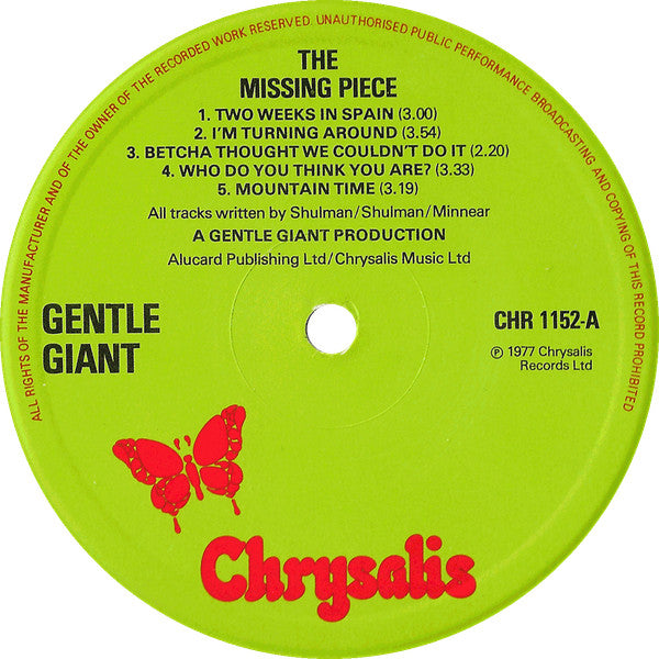 Gentle Giant – The Missing Piece