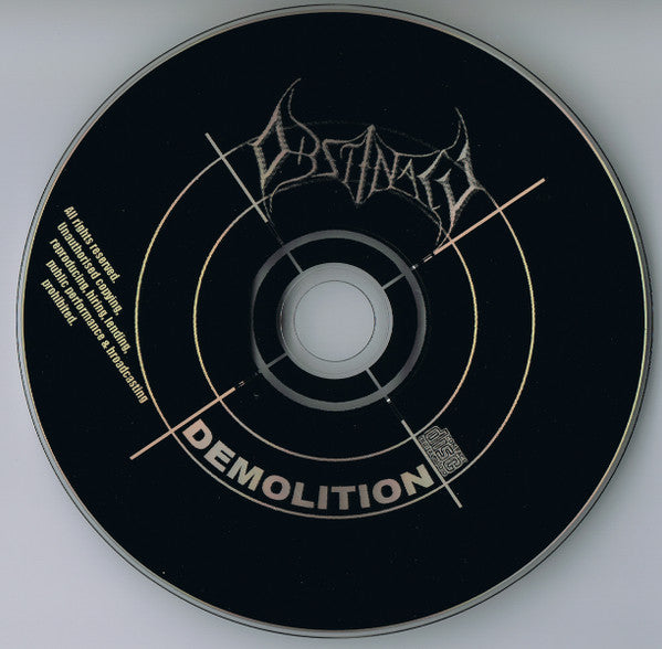Obstinacy – Demolition, CD Signed
