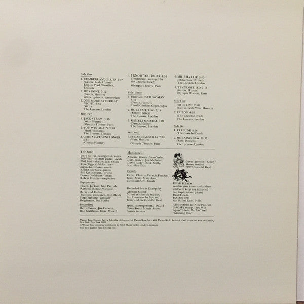 The Grateful Dead – Europe '72 , 3 × Vinyl, , Tri-Fold cover