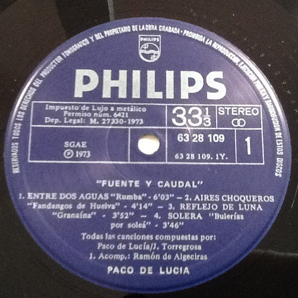Paco De Lucia* – Fuente Y Caudal