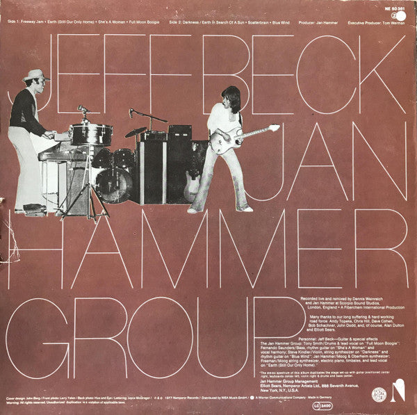 Jeff Beck With The Jan Hammer Group – Live