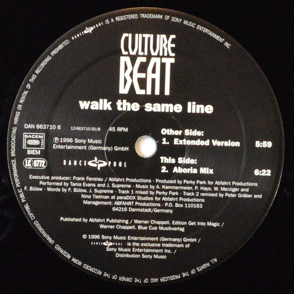 Culture Beat – Walk The Same Line