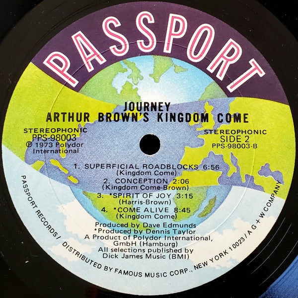 Arthur Brown's Kingdom Come – Journey , 1 press , US