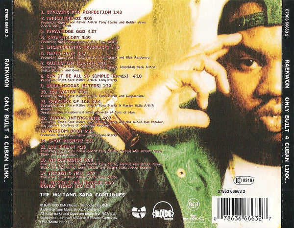 Raekwon – Only Built 4 Cuban Linx...