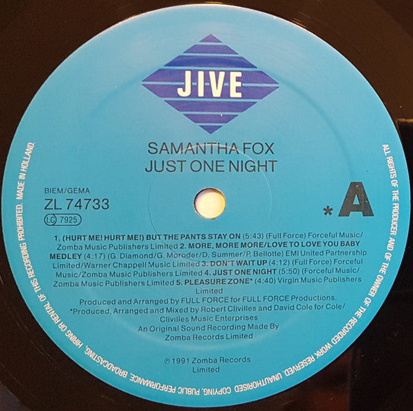 Samantha Fox – Just One Night