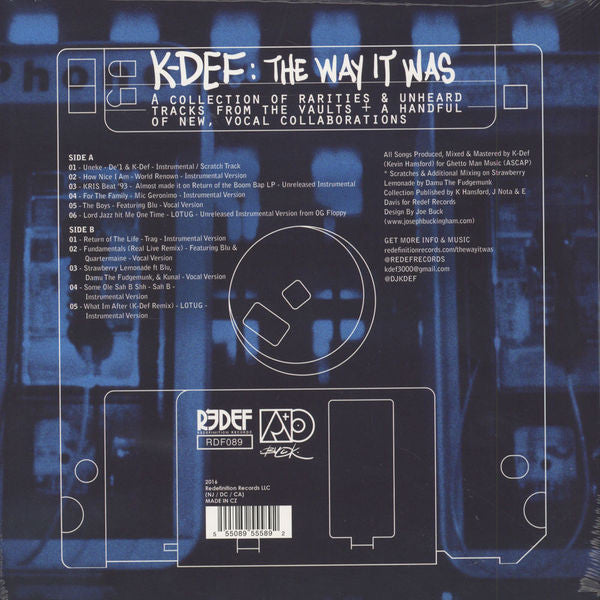 K-Def – The Way It Was , Limited Edition, Blue vinyl
