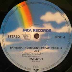 Barbara Thompson's Paraphernalia – Live In Concert , 2LP , gatefold