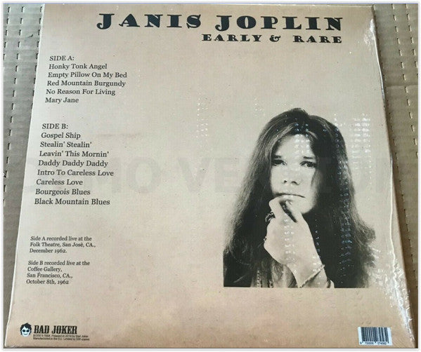 Janis Joplin – Early & Rare, Unofficial Release, Mono