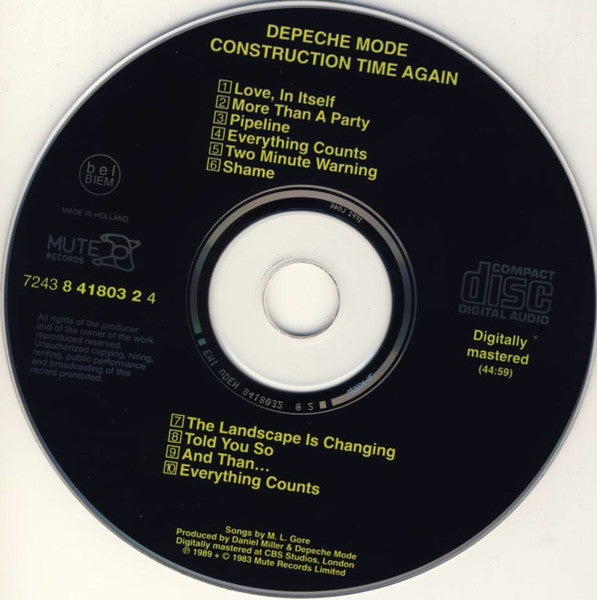 Depeche Mode – Construction Time Again