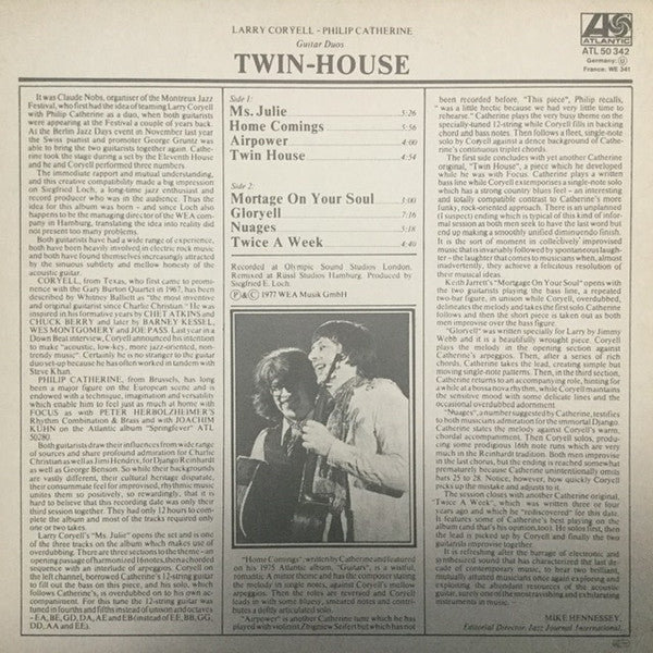 Larry Coryell - Philip Catherine – Twin-House (Guitar Duos)