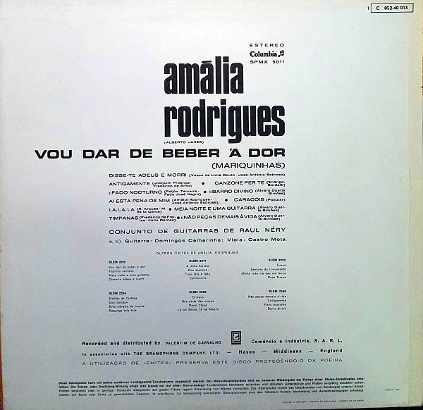 Amália Rodrigues – Vou Dar De Beber À Dor