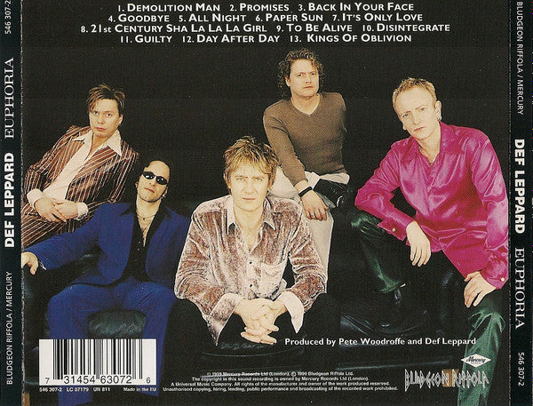 Def Leppard – Euphoria, Special Limited Edition