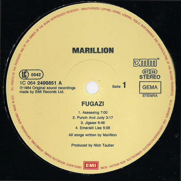 Marillion – Fugazi, Gatefold , DMM