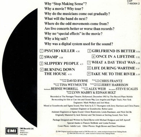 Talking Heads – Stop Making Sense