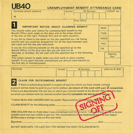 UB40 ‎– Signing Off    ,   LP,  Vinyl, 12", +  45 RPM, Maxi Single