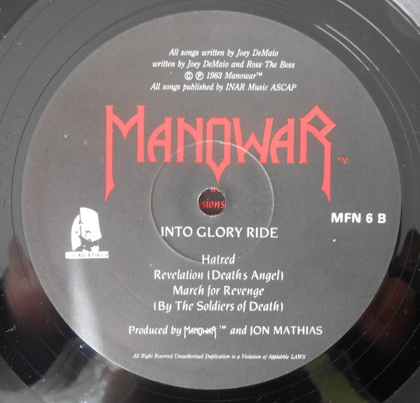 Manowar – Into Glory Ride , 1 press , UK