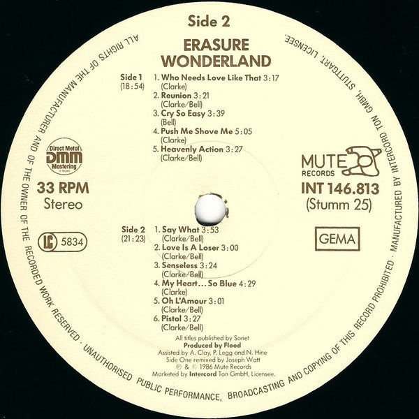 Erasure – Wonderland