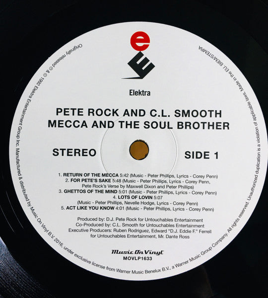 Pete Rock & C.L. Smooth – Mecca And The Soul Brother , 2LP , 180 gram audiophile pressing