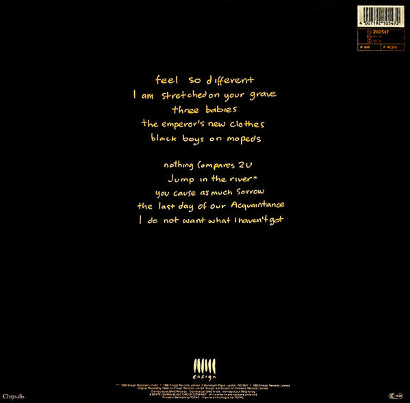 Sinéad O'Connor – I Do Not Want What I Haven't Got
