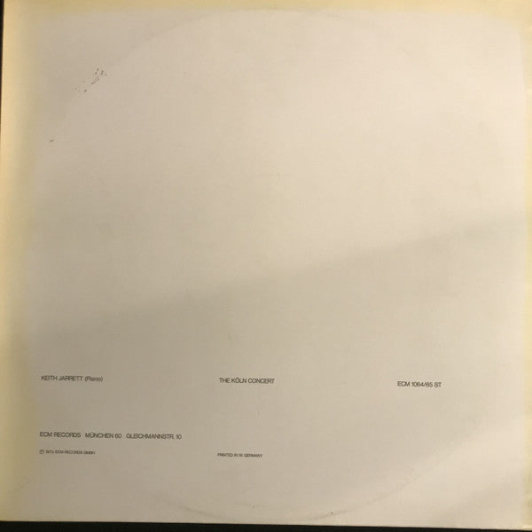 Keith Jarrett – The Köln Concert , 2LP , Gatefold , ECM